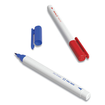 TRU RED™ Dry Erase Marker, Pen-style, Extra-fine Bullet Tip, Assorted Colors, 4-pack freeshipping - TVN Wholesale